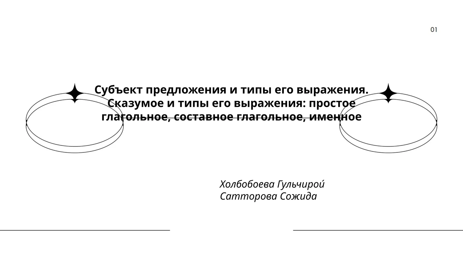 Субъект предложения и типы его выражения