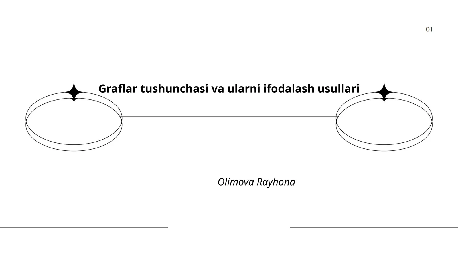 Graflar tushunchasi va ularni ifodalash usullari
