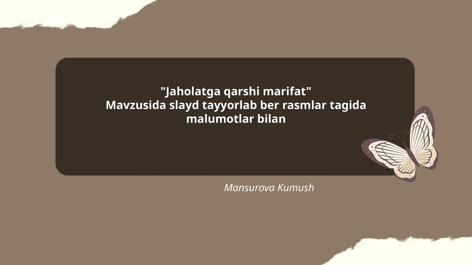 Jaholatga qarshi marifat