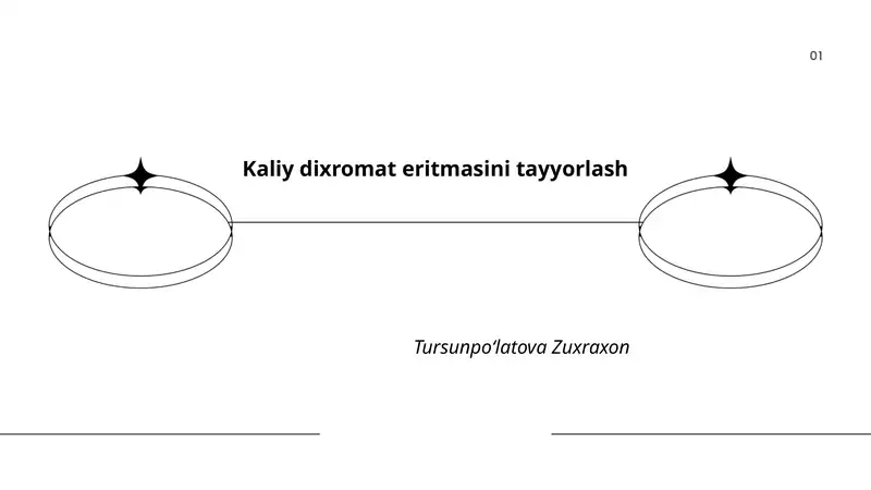 Kaliy dixromat eritmasini tayyorlash