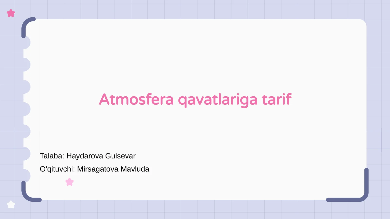 Atmosfera qavatlariga tarif