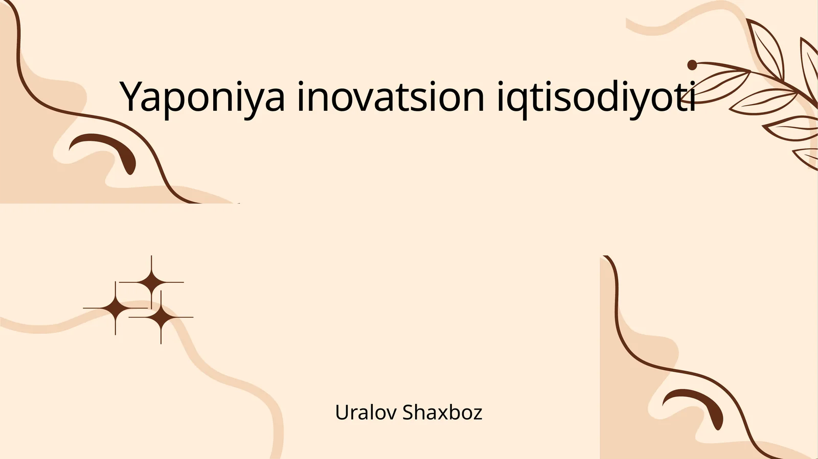 Yaponiya inovatsion iqtisodiyoti