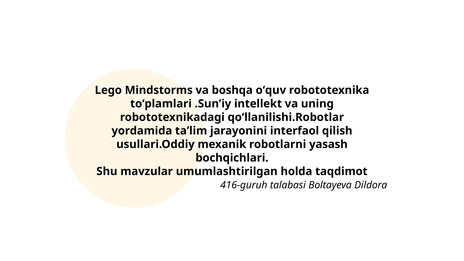 Lego Mindstorms va boshqa oʻquv robototexnika toʻplamlari