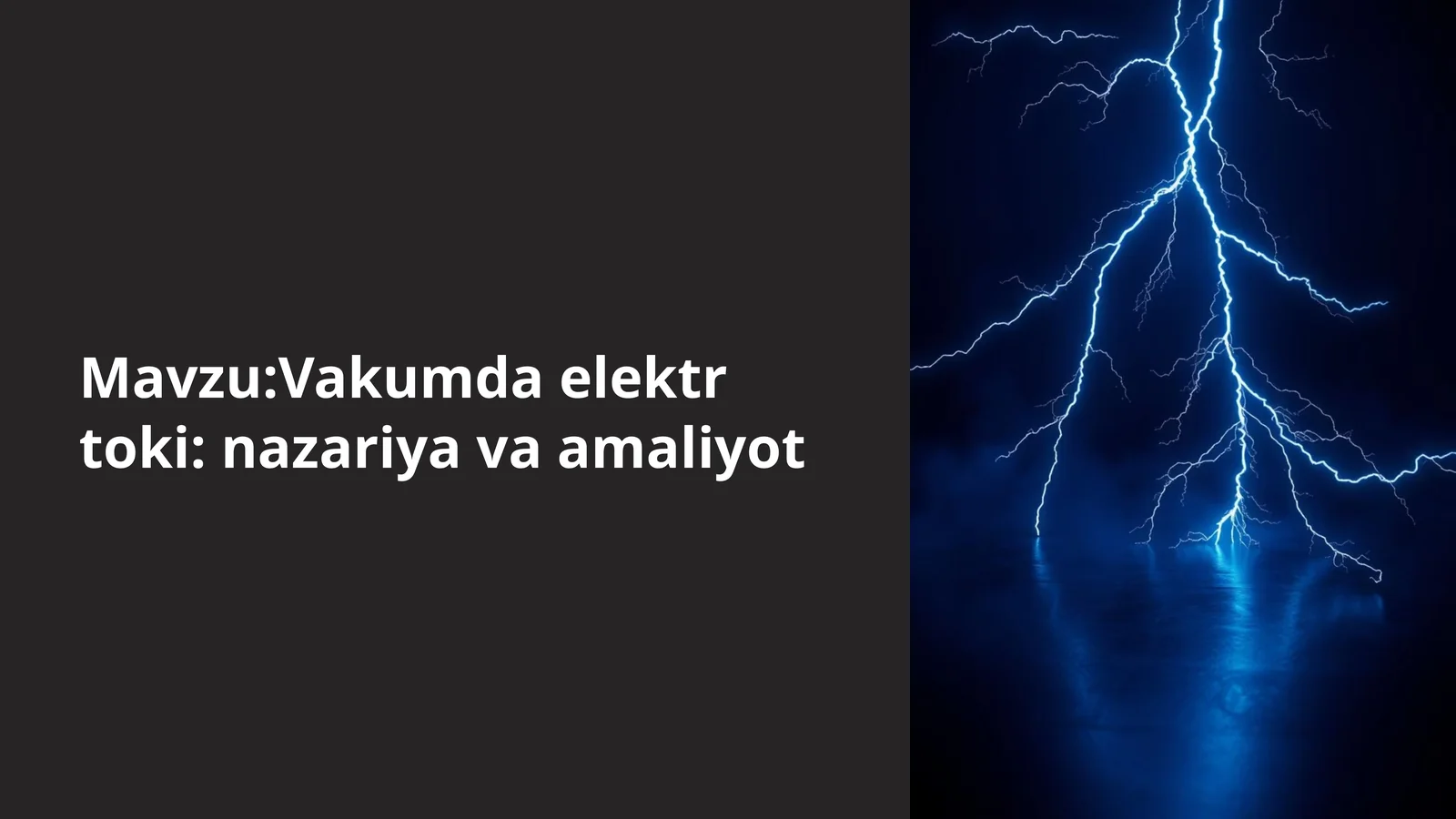 Vakuumda elektr toki nazariyasi