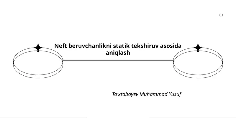 Neft beruvchanlikni statik tekshiruv asosida aniqlash