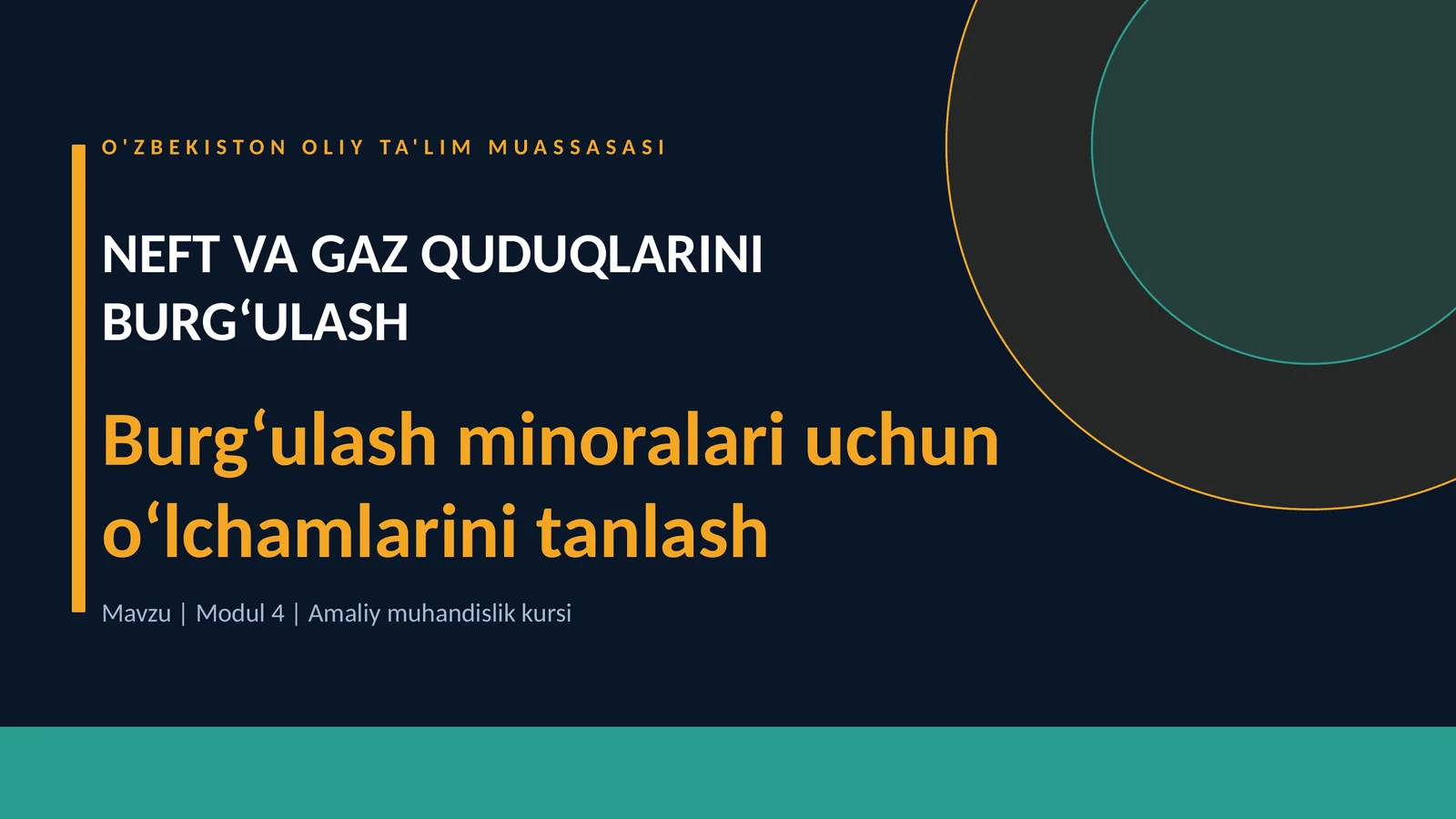 Burgʻulash minoralari – To‘liq dars taqdimoti 2026