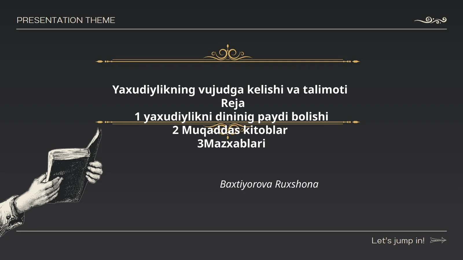 Yahudiylarning vujudga kelishi va talimoti