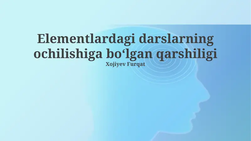 Alternativ ta'lim usullarining imkoniyatlari