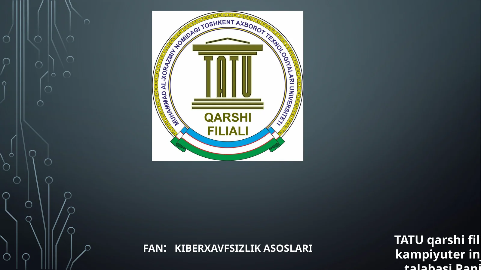 KIBERXAVFSIZLIK ASOSLARI