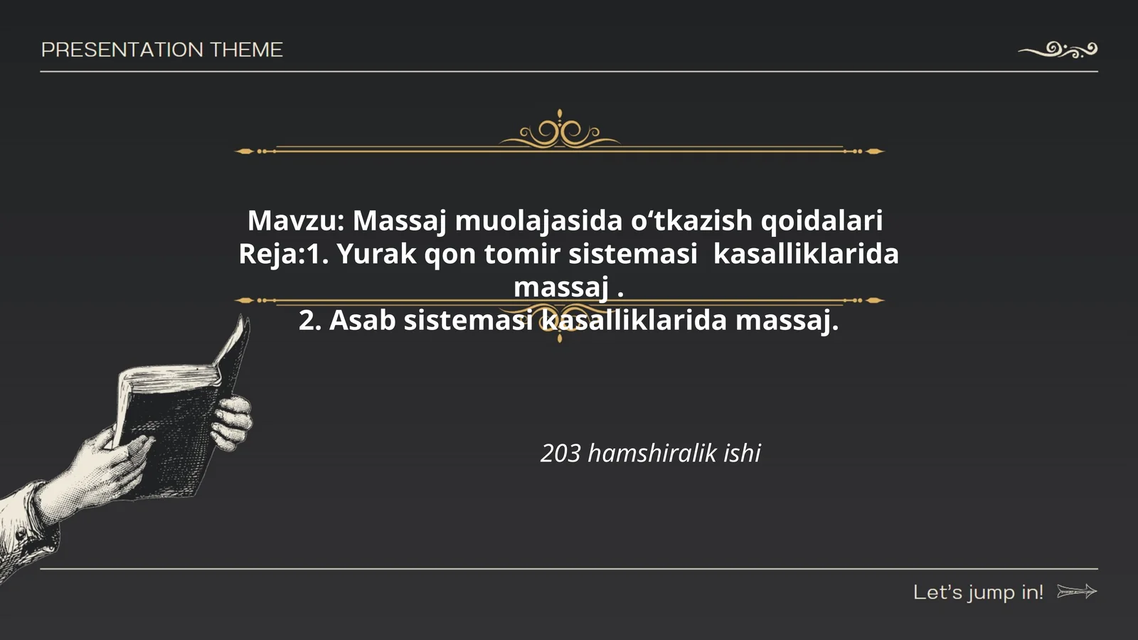 Massaj muolajasida o‘tkazish qoidalari