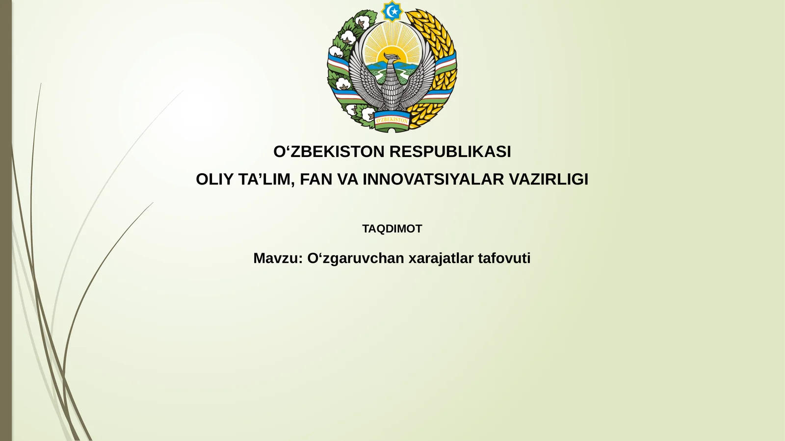 O‘zgaruvchan xarajatlar tafovuti