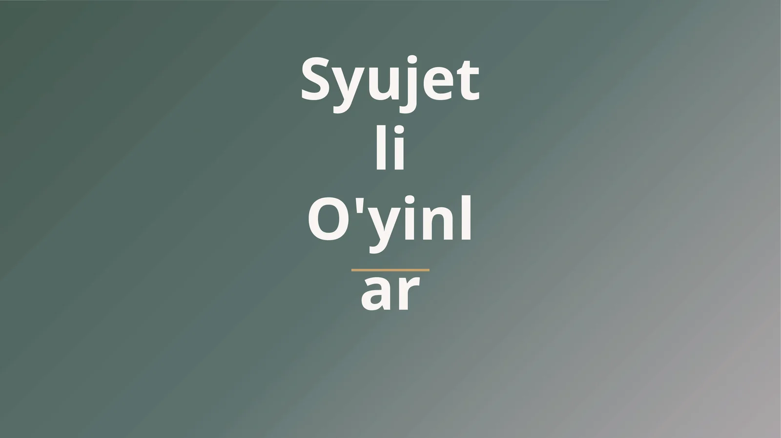 Syujetli O'yinlar: Ta'rifi va Mohiyati