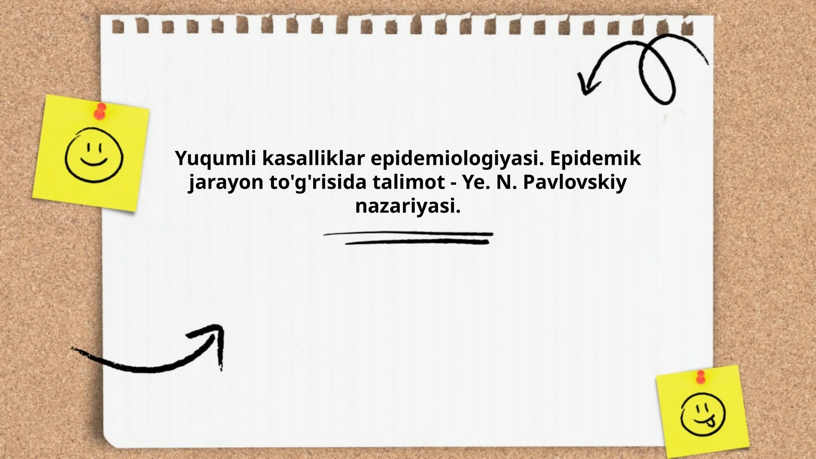 Yuqumli kasalliklar epidemiologiyasi: Epidemik jarayon to'g'risida talimot - Ye. N. Pavlovskiy nazariyasi