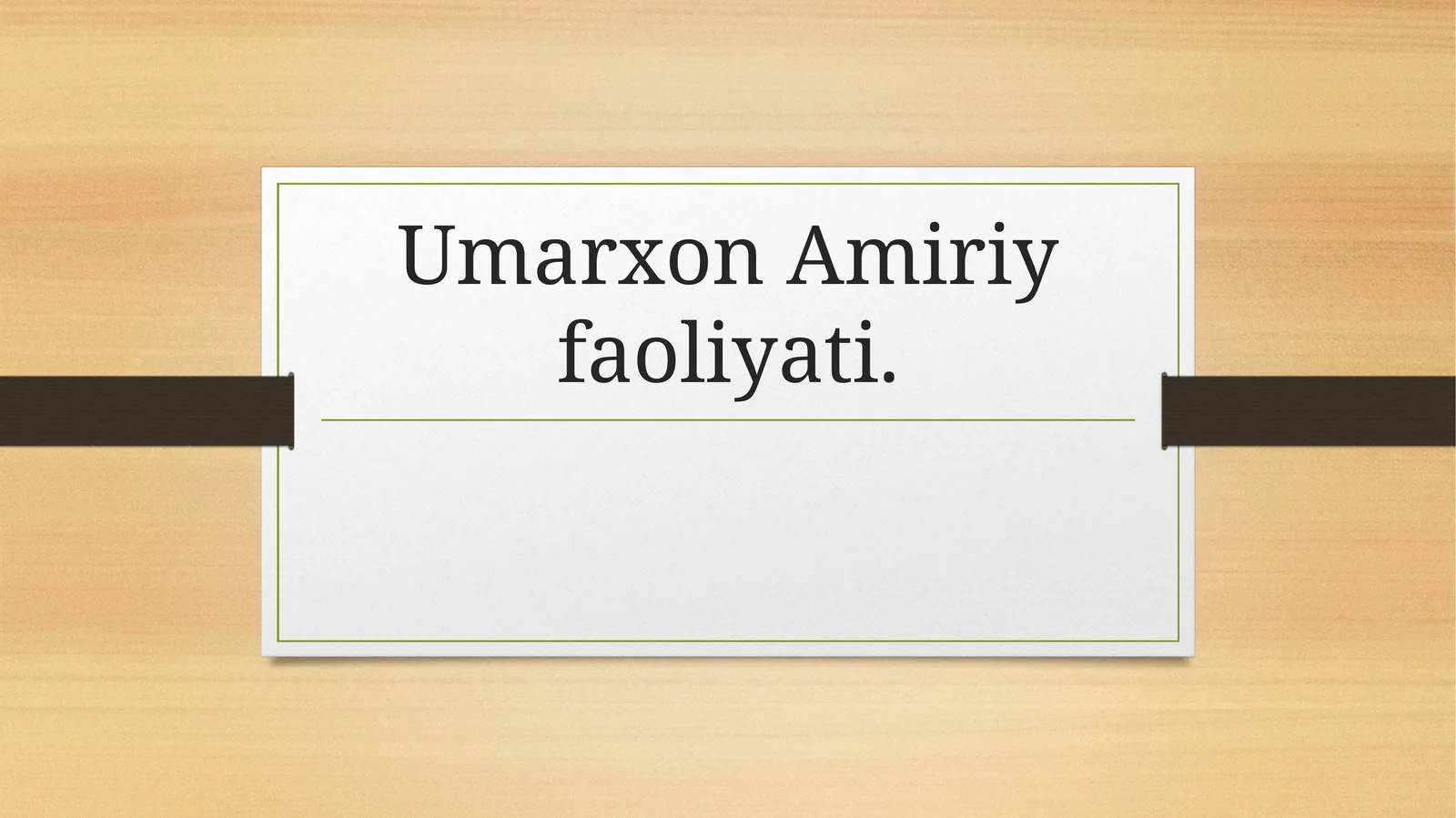 Umarkhon Amiriy faoliyati