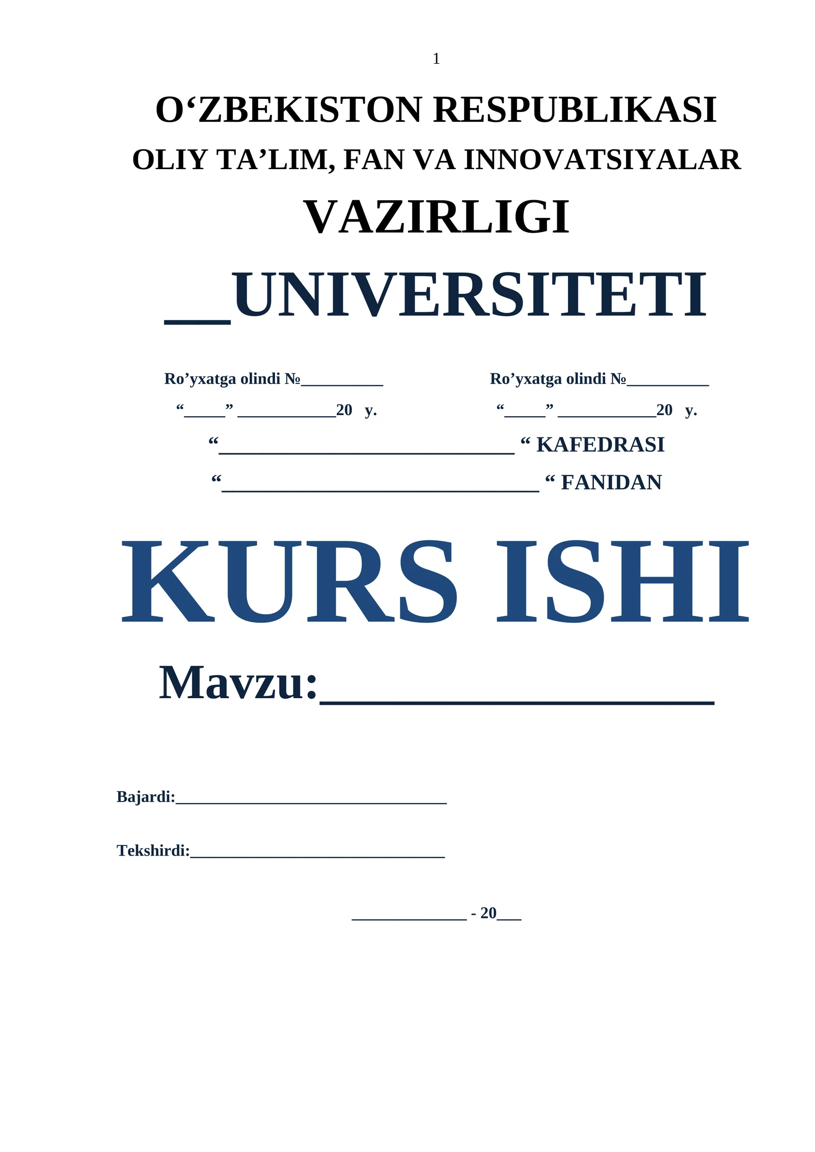 Kurs Ishi: Elektrolitlar va Erimalar Nazariyasi