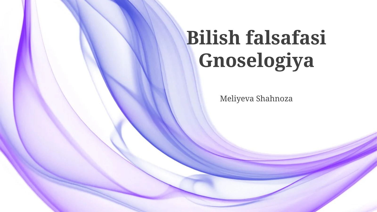 Bilish falsafasi Gnoselogiya