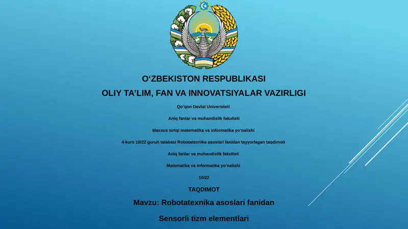 Robotatexnika asoslari