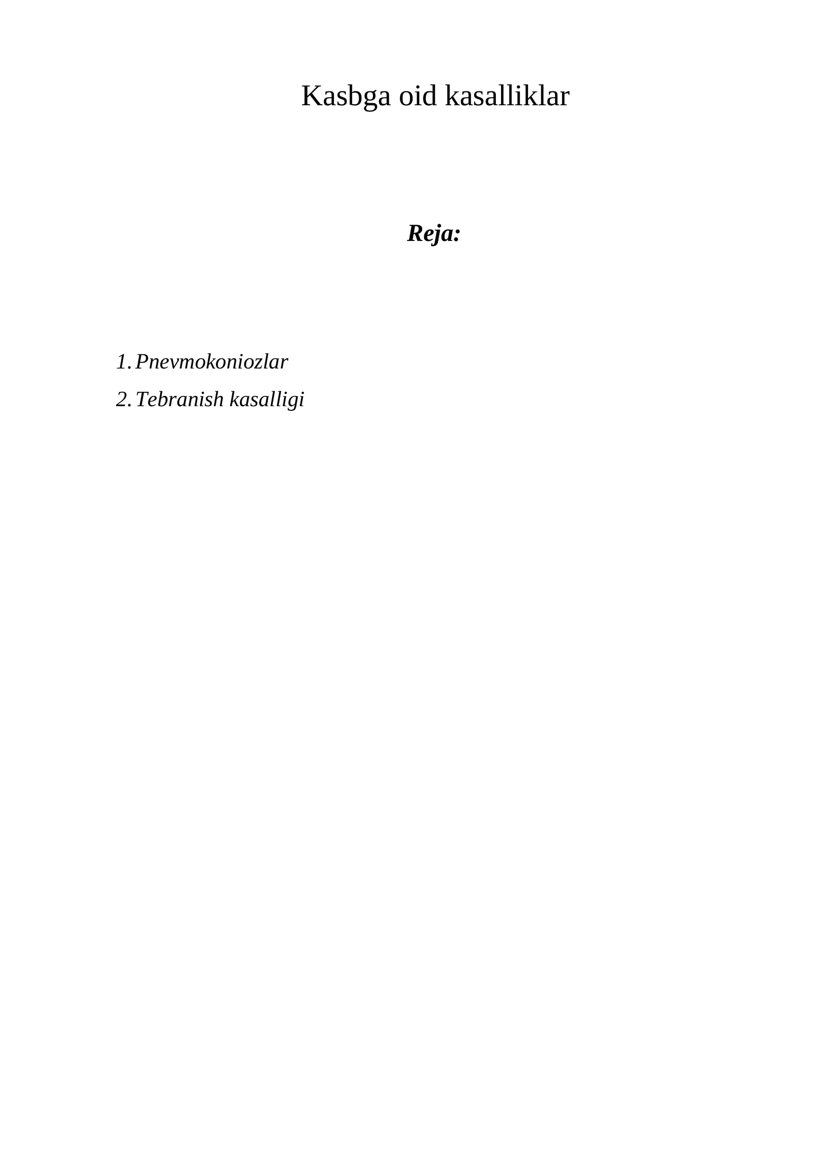 Kasbga oid kasalliklar