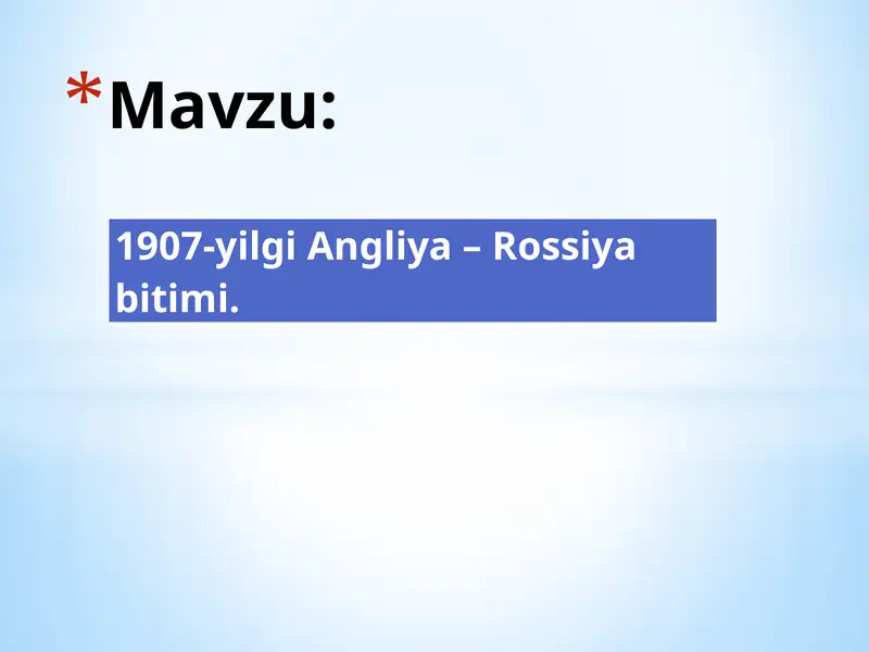 1907-yilgi Angliya – Rossiya bitimi