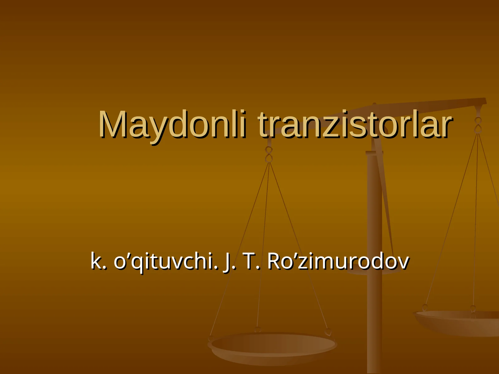 Maydonli tranzistorlar