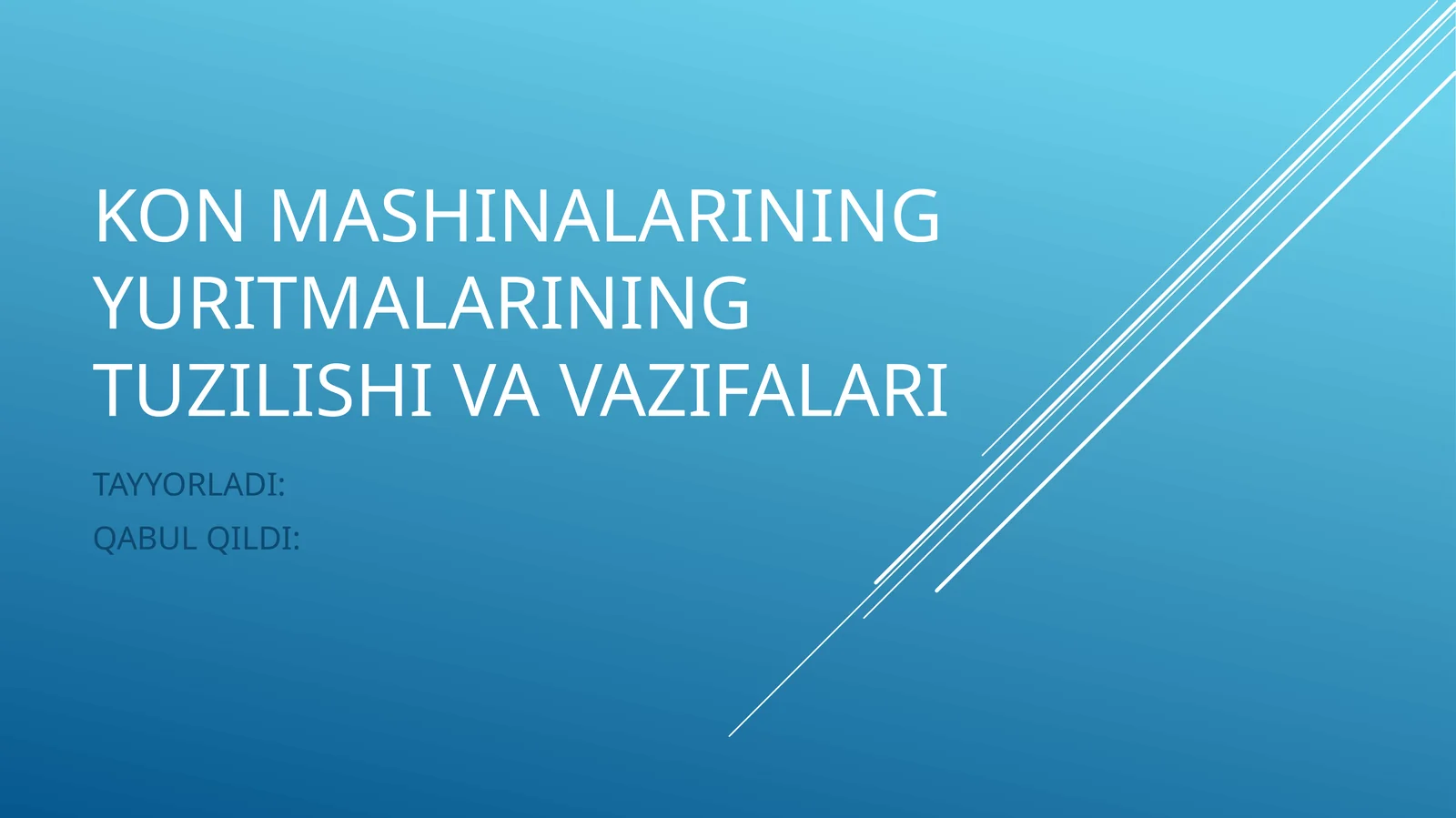 Kon Mashinalarining Yuritmalarining Tuzilishi va Vazifalari