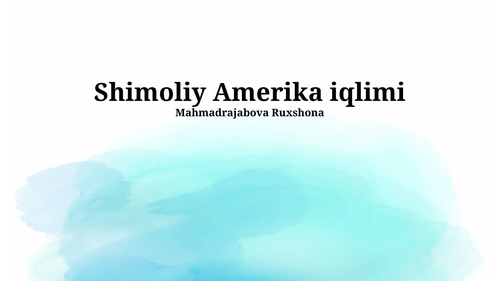 Shimoliy Amerika iqlimi