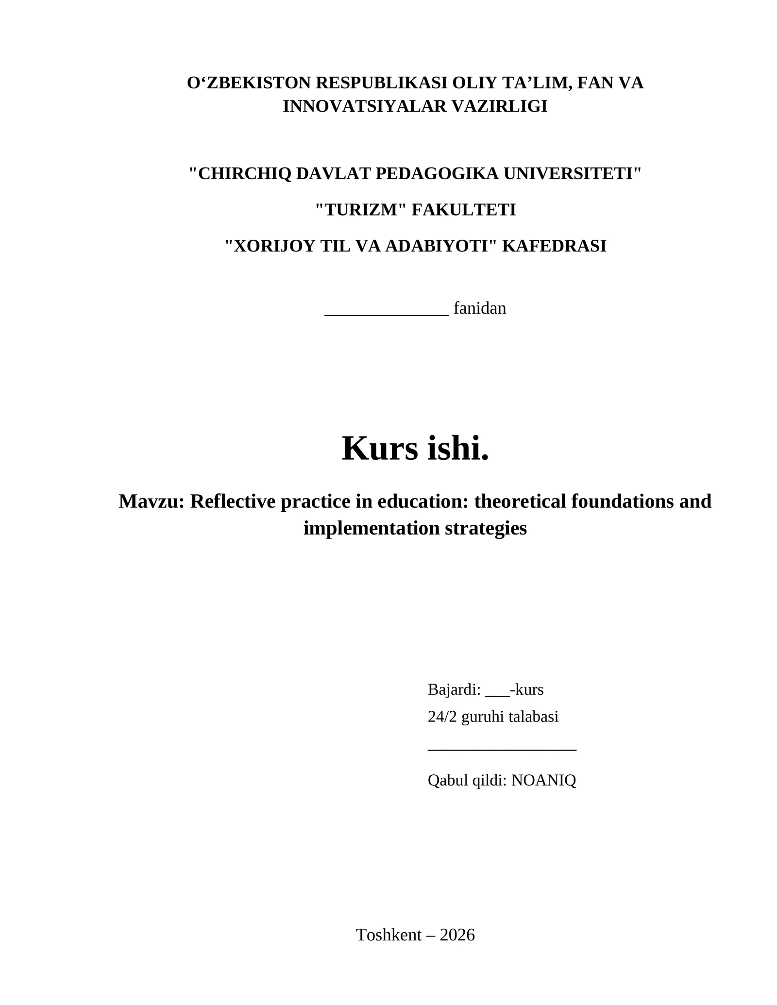 Reflective practice in education: theoretical foundations and implementation strategies