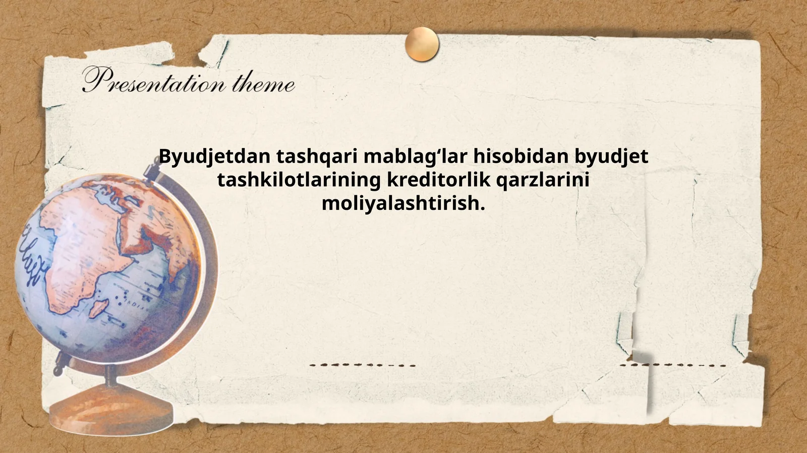 Byudjetdan tashqari mablag‘lar hisobidan byudjet tashkilotlarining kreditorlik qarzlarini moliyalashtirish