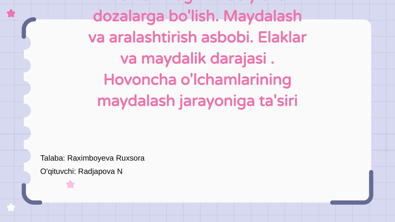 Dorilarni og'irlik bo'yicha dozalash asoslari