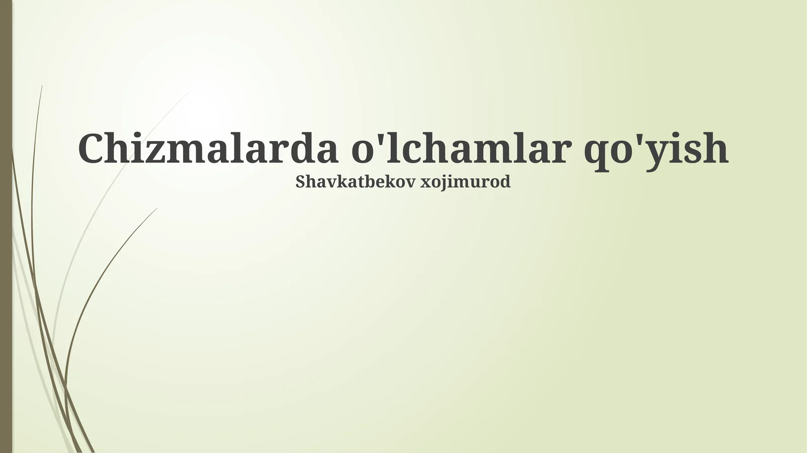 Poyafzal o'lchamlari