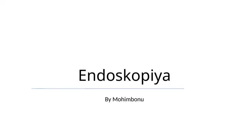 Endoskopiya
