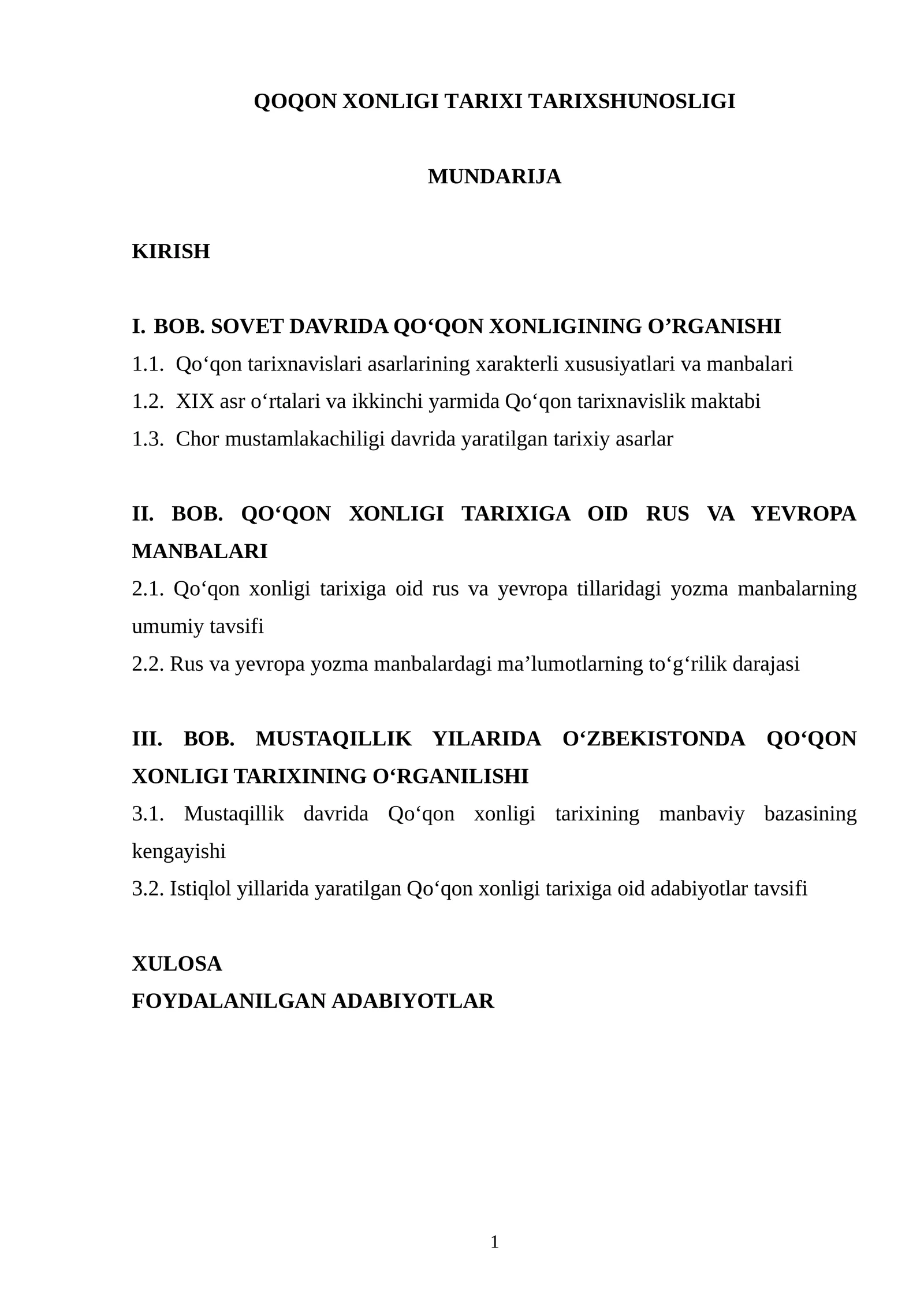 QOQON XONLIGI TARIXI TARIXSHUNOSLIGI