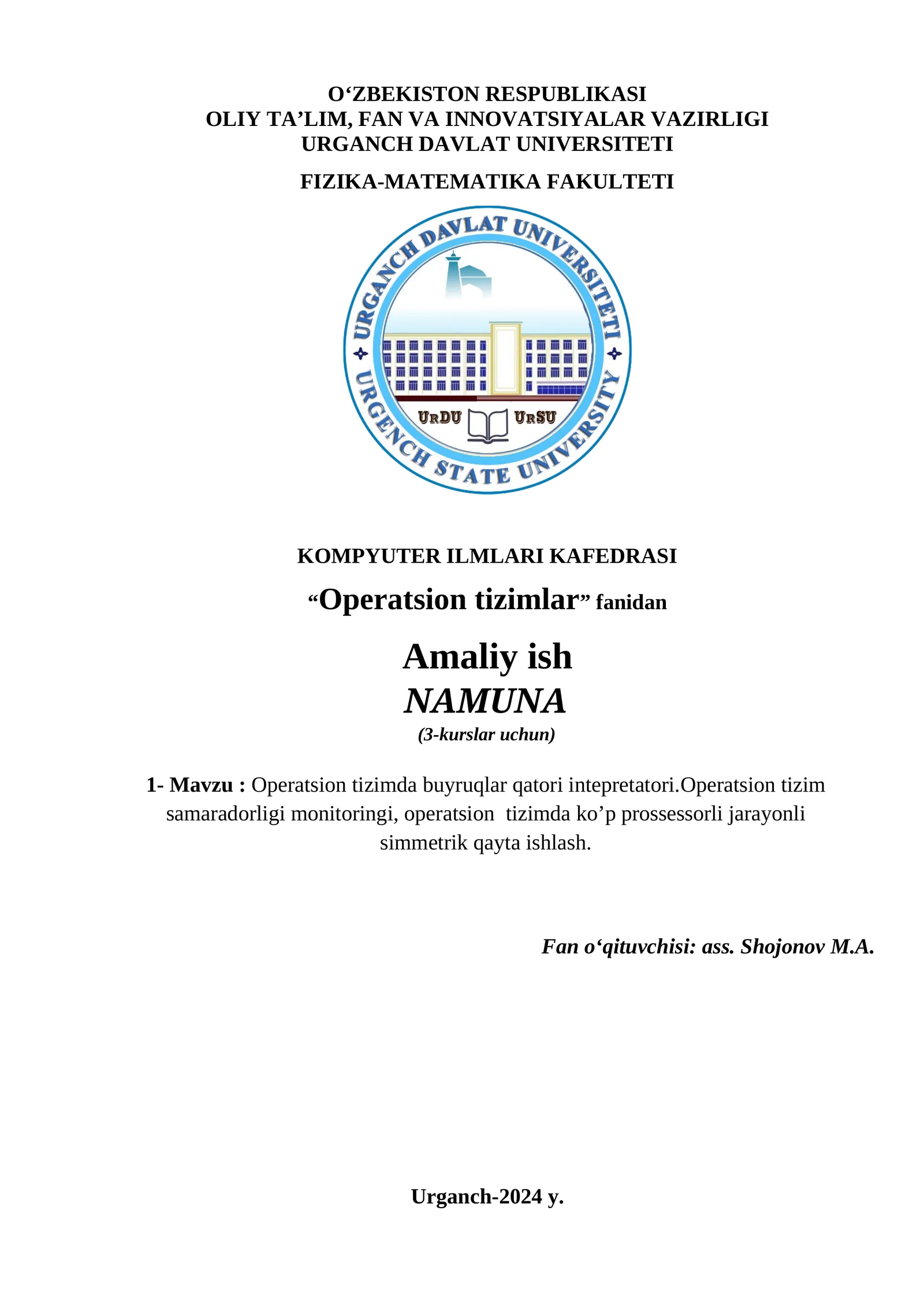 Operatsion tizimda buyruqlar qatori intepretatori