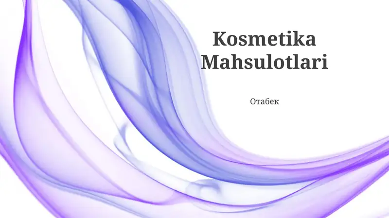 Kosmetika Mahsulotlari