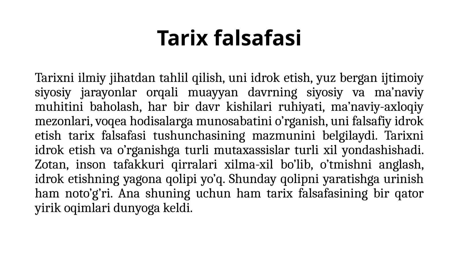 Tarix falsafasi