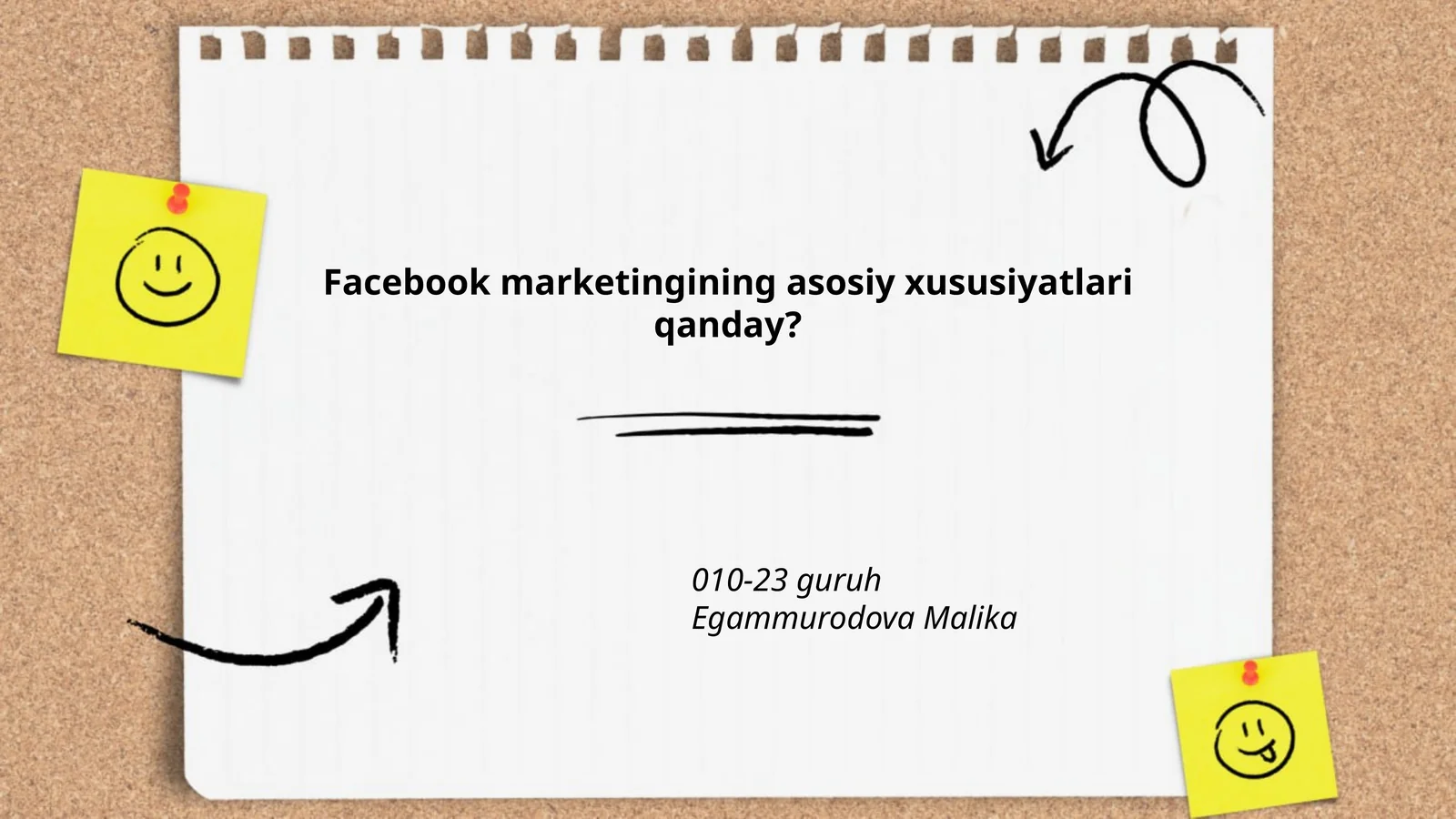 Facebook marketingining asosiy xususiyatlari