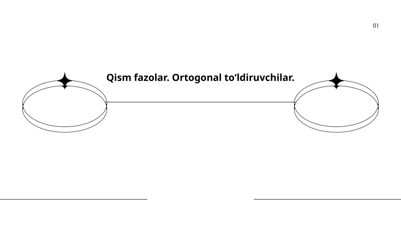 Qism fazolar. Ortogonal toʻldiruvchilar