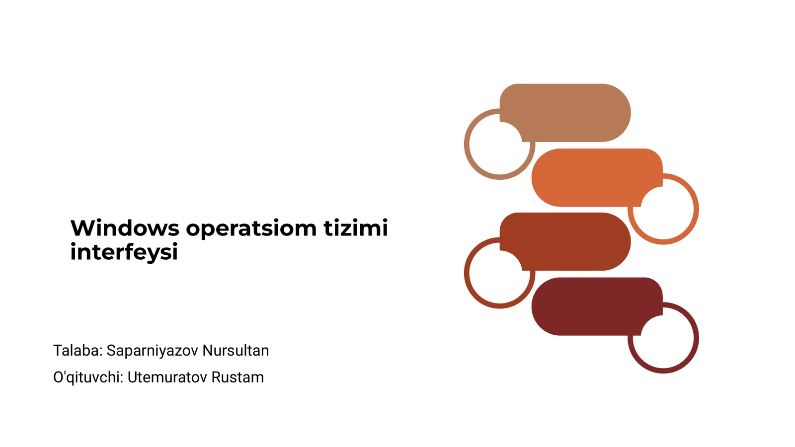 Windows operatsiyom tizimi interfeysi
