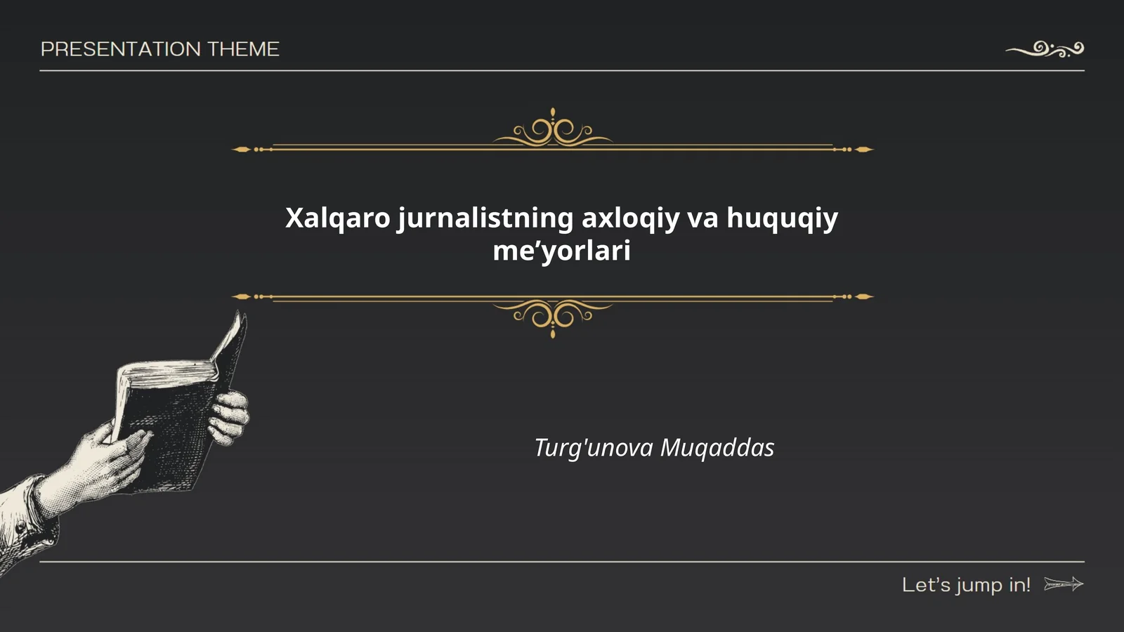 Axloqiy me'yorlar va jurnalistning shaxsiy mas'uliyati