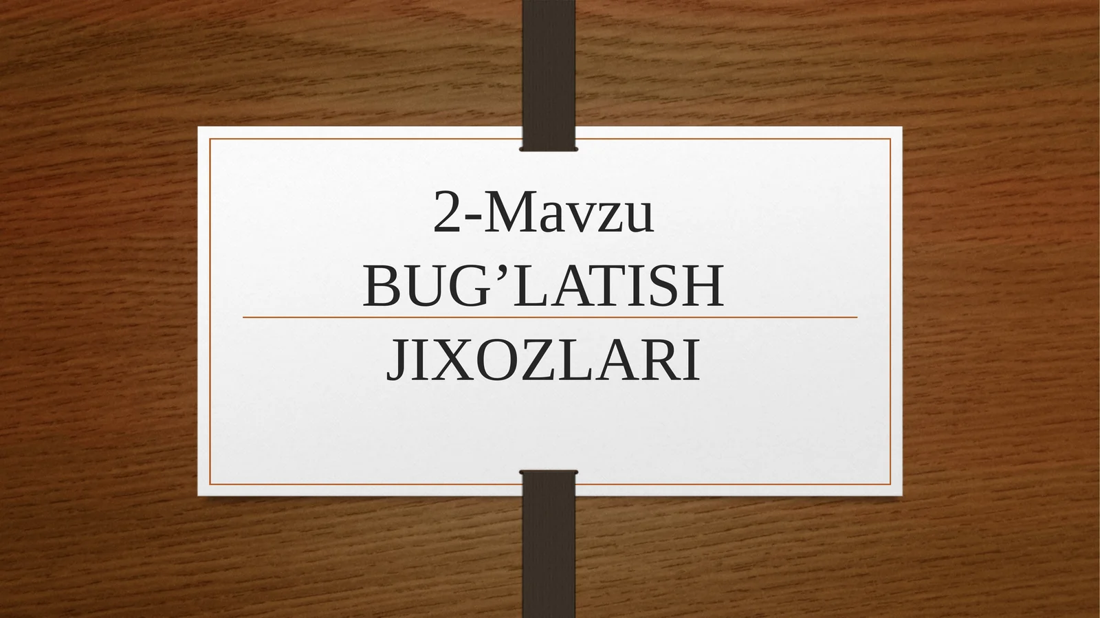 BUG’LATISH JIXOZLARI