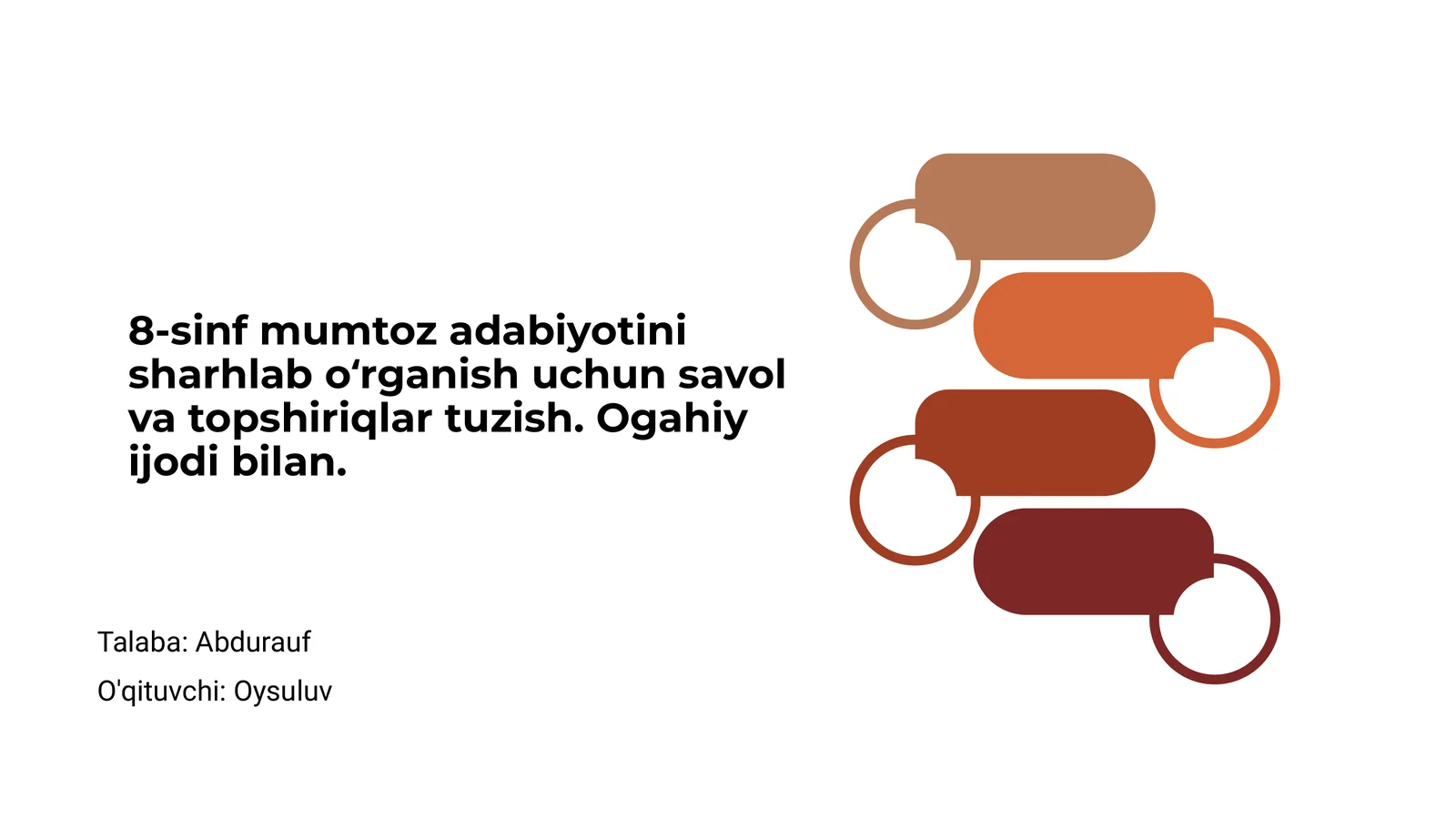 8-sinf mumtoz adabiyotini sharhlab oʻrganish