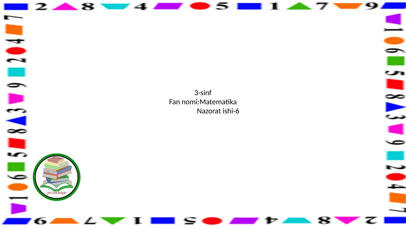 Nazorat ishi-6