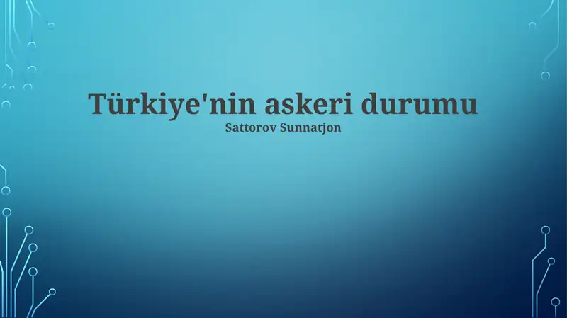 Türkiye'nin askeri durumu