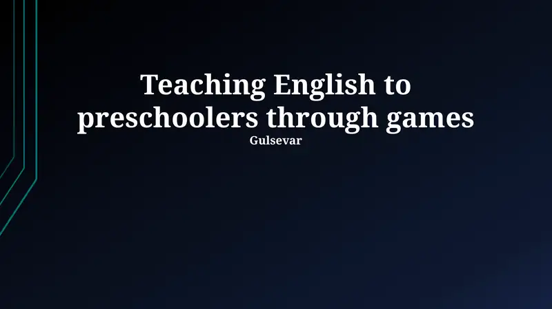 Teach English to preschoolers through game-based learning to enhance vocabulary acquisition and comprehension scores on standardized tests