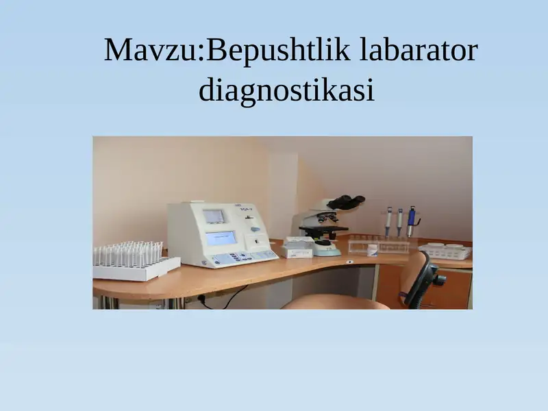 Bepushtlik labarator diagnostikasi