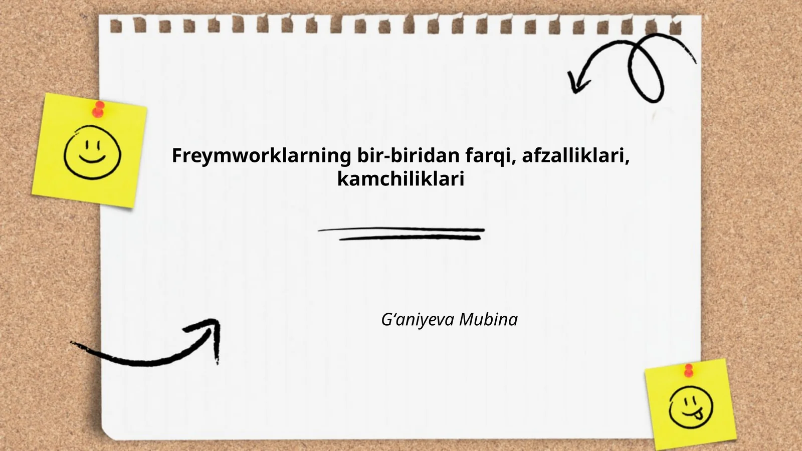 Freymworklarning bir-biridan farqi, afzalliklari, kamchiliklari