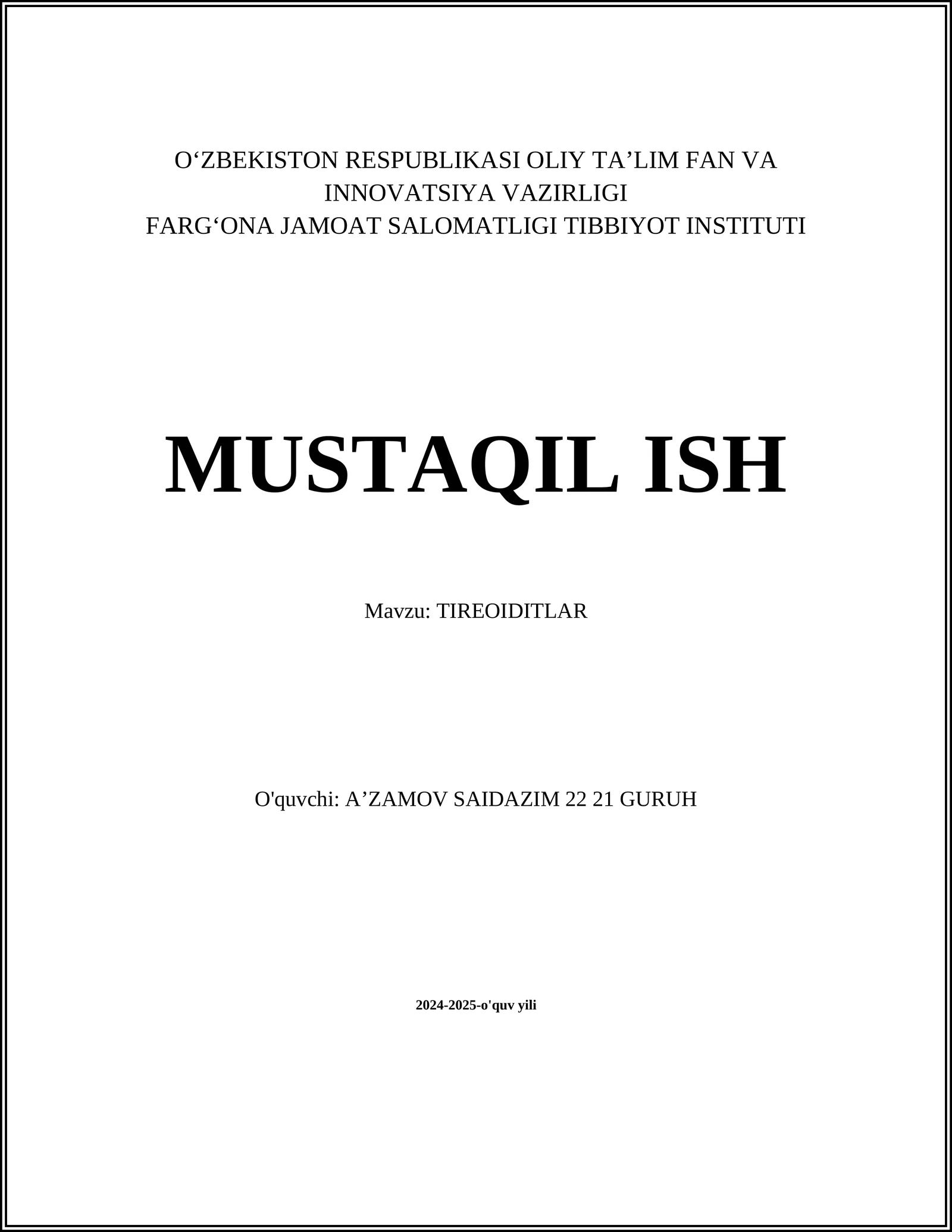 TIREOIDITLAR