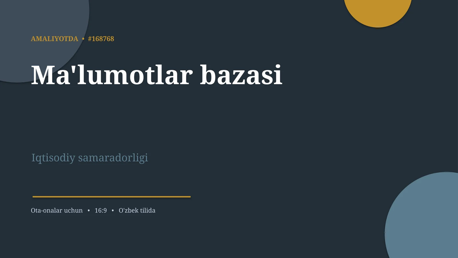 AMALIYOTDA • #168768
