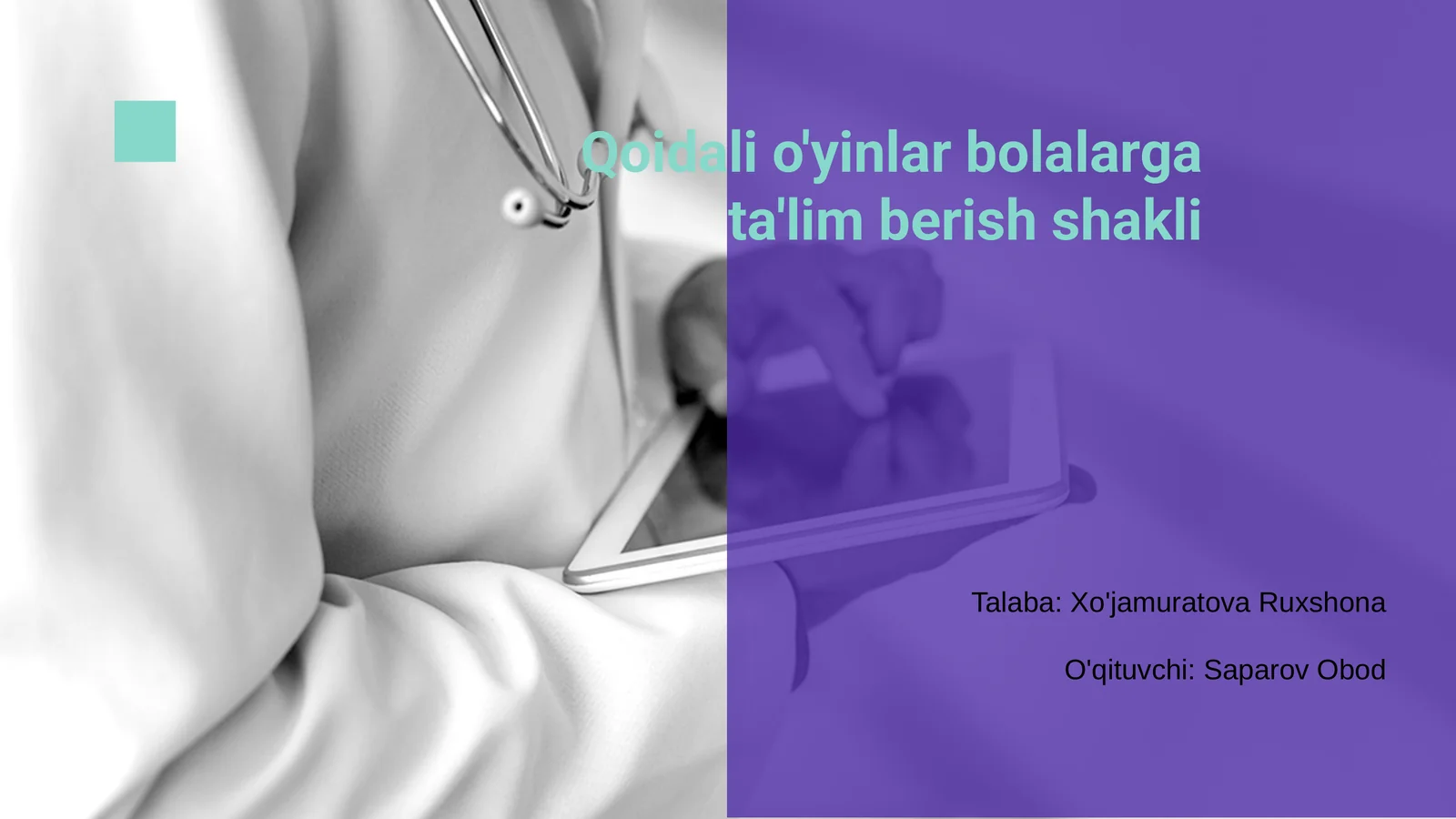 Qoidali o'yinlar bolalarga ta'lim berish shakli
