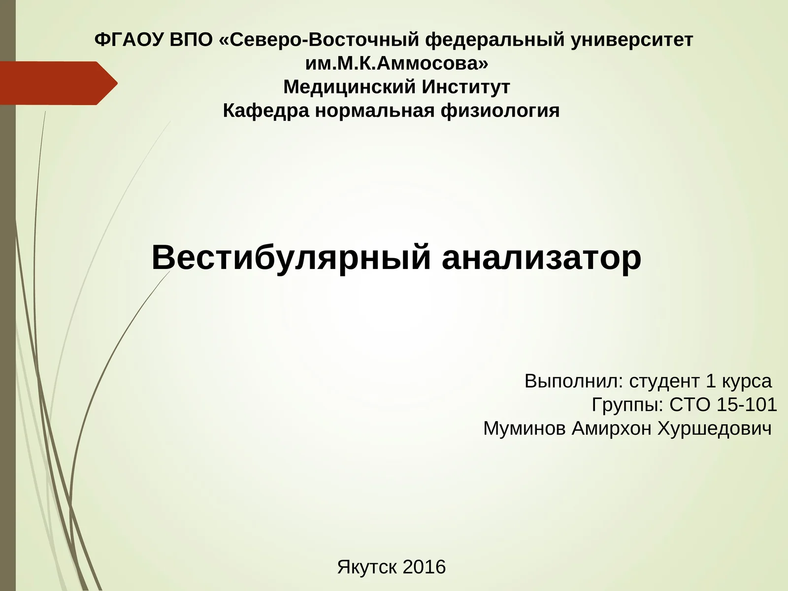 Вестибулярный анализатор